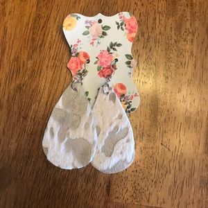 leather hair-on cowhide earrings